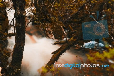 Knyvet Falls In Cradle Mountain Stock Photo