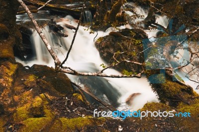 Knyvet Falls In Cradle Mountain Stock Photo