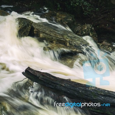 Knyvet Falls In Cradle Mountain Stock Photo