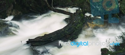 Knyvet Falls In Cradle Mountain Stock Photo