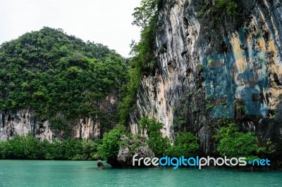 Koh Hong Island Krabi In Thailand Big Rock In Sea Stock Photo