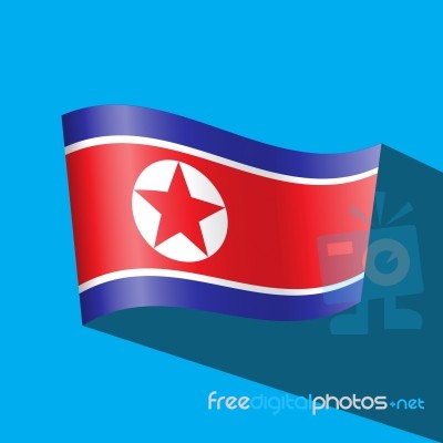 Korea North Flag Stock Image