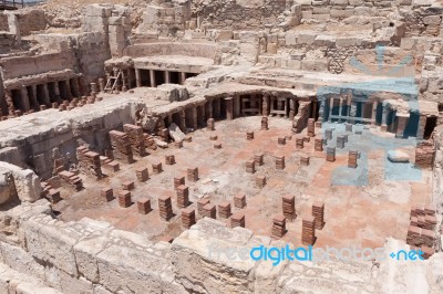 Kourion, Cyprus/greece - July 24 : Remains At The Ancient City O… Stock Photo