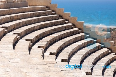 Kourion, Cyprus/greece - July 24 : Restored Ampitheatre  In The Stock Photo