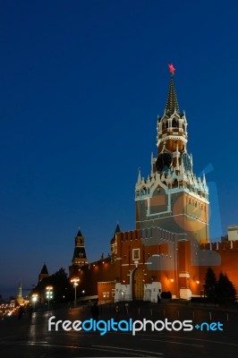 Kremlin Wall Tower Stock Photo