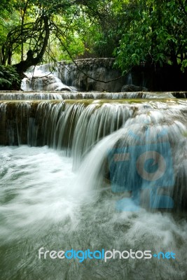 Kuang Si Waterfall Stock Photo