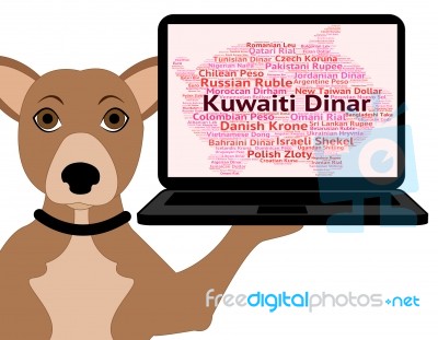 Kuwaiti Dinar Represents Foreign Exchange And Currencies Stock Image