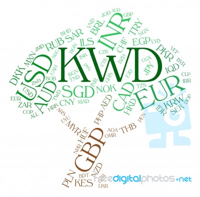 Kwd Currency Represents Foreign Exchange And Currencies Stock Image