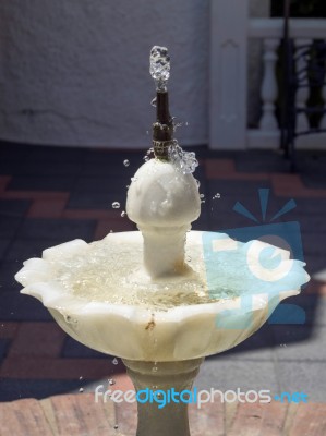 La Cala De Mijas, Andalucia/spain - May 6 : Fountain Outside The… Stock Photo