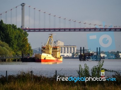 La Maqueline Moored In Bordeaux Stock Photo