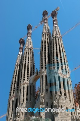 La Sagrada Familia  In Barcelona Stock Photo