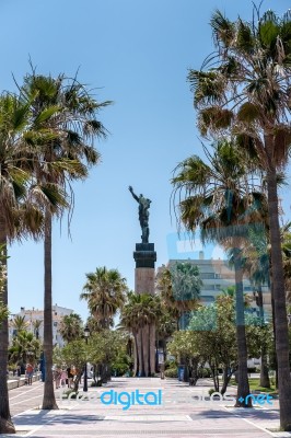 La Victoria Or Victory Statue In Puerto Banus Stock Photo