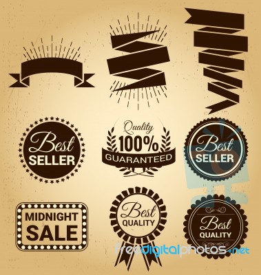 Labels Vintage For Sale Concept Stock Image