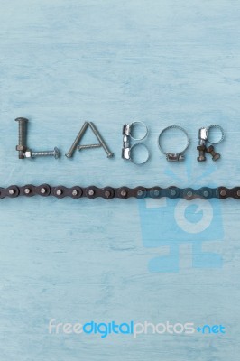 Labor Design Idea Vertical Style Stock Photo