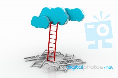 Ladder And Sky, A Competition Concept Stock Image