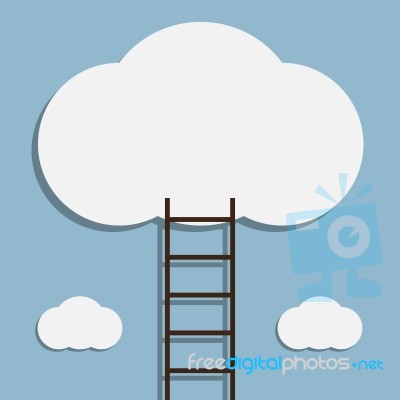 Ladder To Cloud Stock Image