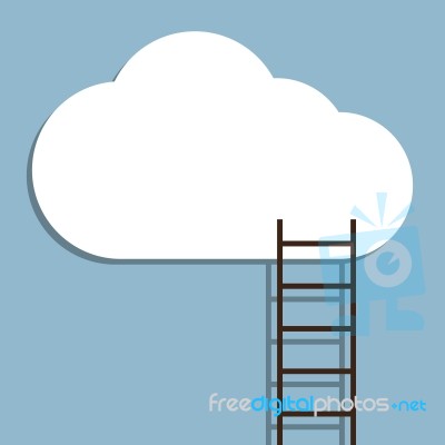 Ladder To Cloud Stock Image