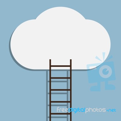 Ladder To Cloud Stock Image