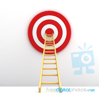 Ladder To Red Target Stock Image