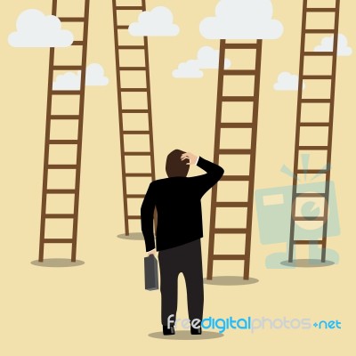 Ladder To Success Stock Image