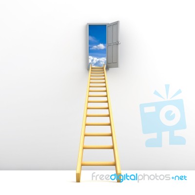 Ladder To The Sky Stock Image