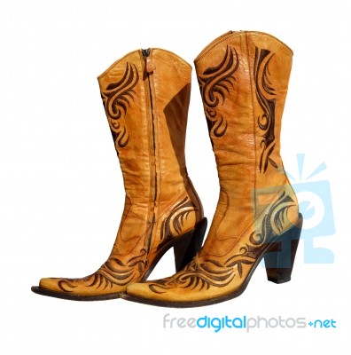 Ladies Boots Stock Photo