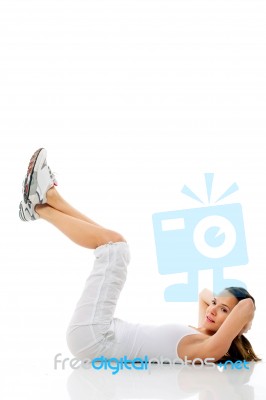 Lady Exercising Stock Photo