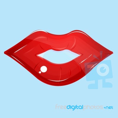 Lady Lips Stock Image