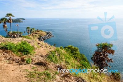 Laem Phromthep Scenic Point Stock Photo