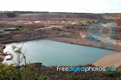 Lagoon In Thrislington Quarry Stock Photo