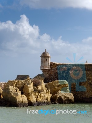 Lagos, Algarve/portugal - March 5 : Fort Ponta Da Bandeira In La… Stock Photo