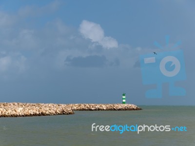 Lagos, Algarve/portugal - March 5 : Lighthouse In Lagos, Algarve… Stock Photo