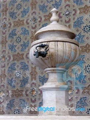 Lagos, Algarve/portugal - March 5 : Stone Font In St Marys Churc… Stock Photo