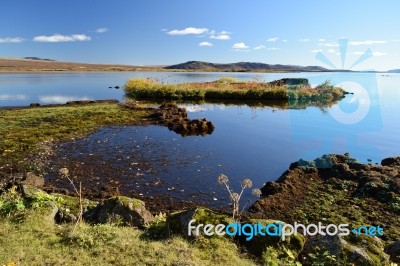 Lake At Iceland Stock Photo