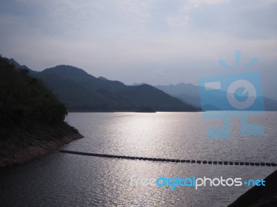 Lake At Srinagarind Dam Stock Photo