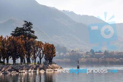 Lake Como At Lecco Stock Photo