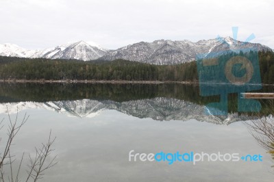 Lake Eibsee Stock Photo