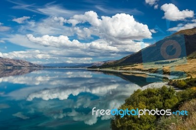 Lake Hawea Stock Photo