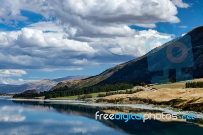 Lake Hawea Stock Photo