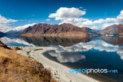 Lake Hawea Stock Photo