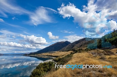 Lake Hawea Stock Photo