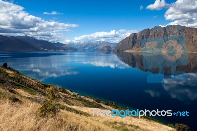 Lake Hawea Stock Photo