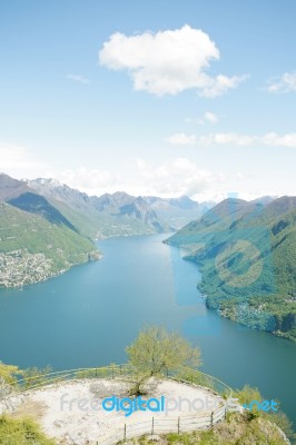 Lake In Switzerland Stock Photo