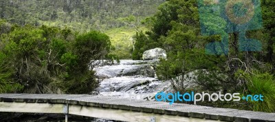 Lake Lilla In Cradle Mountain, Tasmania Stock Photo