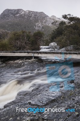 Lake Lilla In Cradle Mountain, Tasmania Stock Photo