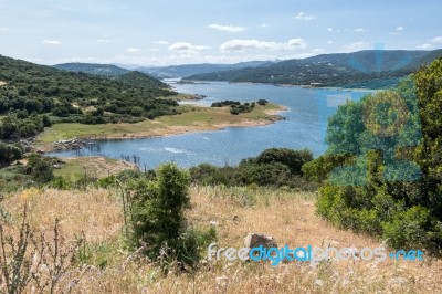 Lake Liscia In Sardinia Stock Photo