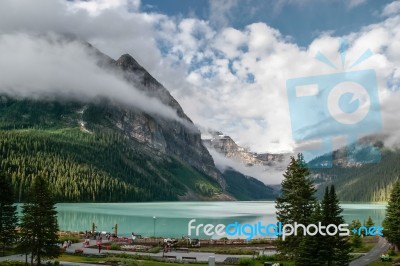 Lake Louise, Alberta/canada - August 9 : View Of Lake Louise On Stock Photo