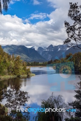 Lake Matheson Stock Photo