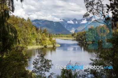 Lake Matheson Stock Photo