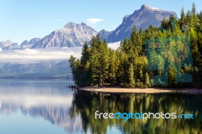 Lake Mcdonald Stock Photo